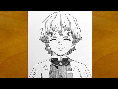 How to draw Zenitsu Agatsuma step by step || Zenitsu drawing tutorial || Easy anime drawing