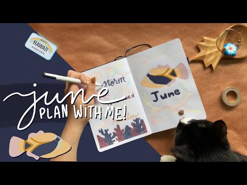 June Plan With Me | Hawaii Coral and Fish Themed