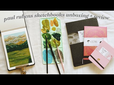 paul rubens sketchbooks unboxing & review with kmb studios + paint with me