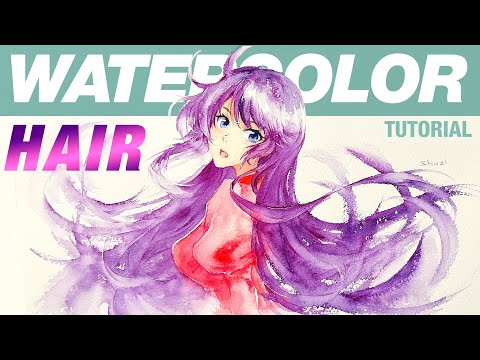 How to Paint Hair [Watercolor Anime Tutorial]