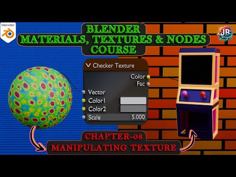 Blender Materials, Textures & Nodes Course: Chapter-8: Manipulating Textures #blender #b3d #3d