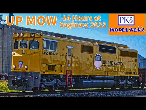 UP MOW train Saginaw TX - 24 Hours at Saginaw railfan adventure