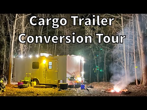 8.5x20 Cargo Trailer Toy Hauler Full Tour - Our Tiny Home