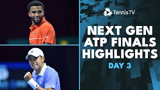 Fils vs Tien For Semi-Final Spot; Fonseca vs Mensik | Next Gen ATP Finals Highlights Day 3