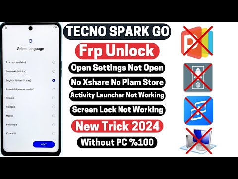 Tecno Spark Go Frp Bypass Without Pc l No Xshare ❌ No Plam Store ❌  (BF7) (BG6) New security 2024