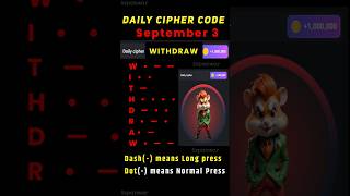 Daily cipher hamster kombat today | 3 September hamster kombat daily cipher combo | 5 million coins