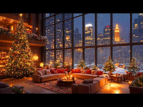 Jazz Relaxing Music - Cozy Christmas Coffee Shop Ambience 🎄 Christmas Jazz Music 2025 for Relaxation