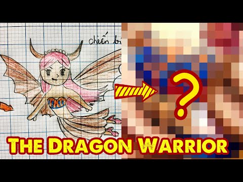 Drawing Dragon Warrior Inspired by Childhood Art | Huta Chan Studio