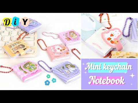 DIY Keychain Notebook / How to make mini keychain notebook at home / Easy keychain notebook