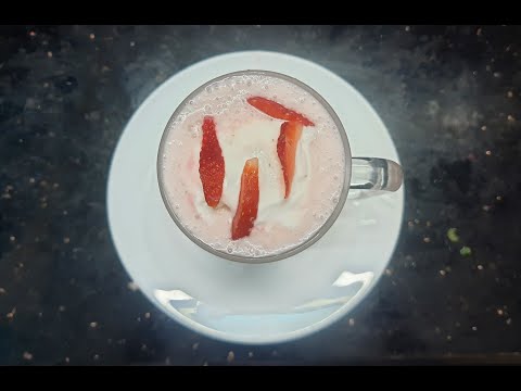 Strawberry Milkshake | Strawberry Milkshake With Ice Cream | Ramas Yummy Kitchen