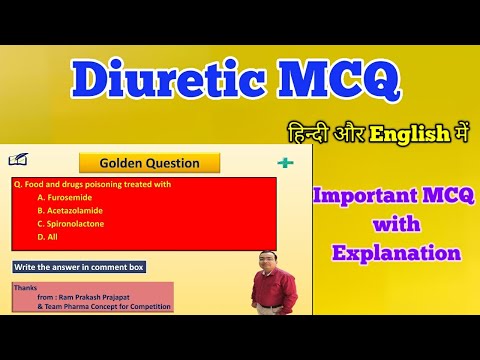 Diuretics MCQ | Answer with explaination | Pharmacology | GPAT 2021| Pharmacist Exam |  NIPER