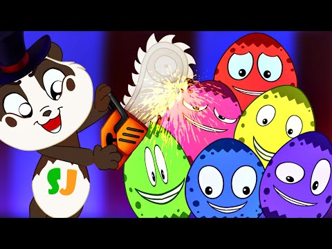 Discover Colors & Wild Animals with Surprise Eggs! | Panda Bo Educational Video for Kids