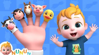 Farm Finger Family | Nursery Rhymes & Toddlers Song | NuNu Tv