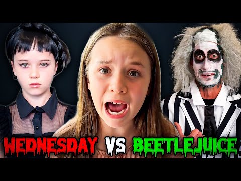 WEDNESDAY ADDAMS vs BEETLEJUICE | Dad takes on both Beetlejuice and Wednesday!