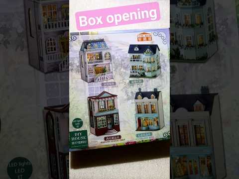 DIY miniature dollhouse kit "Romantic castle" box opening #Shorts #diydollhouse #miniaturedollhouse