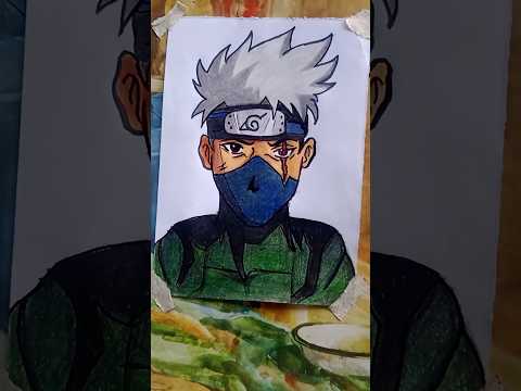 Drawing Kakashi Hatake 🤯🔥। #anime #art #naruto #shorts #kakashi