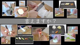 【全切り方】野菜の基本の切り方。種類の名前。包丁の使い方とやり方。全て言えますか？