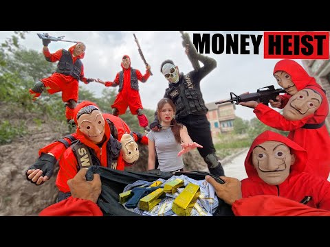 PARKOUR VS MONEY HEIST: Money Heist break in, kill prisoners and steal money to escape | Epic POV