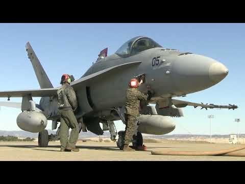 FARPING U.S. Marine Corps F/A-18 Hornets with U.S. Marines at Beale