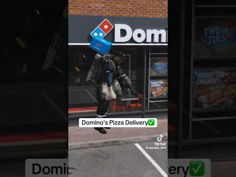 Domino’s pizza delivery man with a jet suit #jetsuit #shortvideo #pizzadelivery