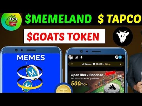 Goats $GOATS Token Withdrawal 💵  |  #MEMES Airdrop Date Out | Tapcoins, today Airdrops updates 6 dec