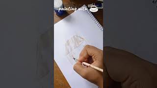 painting with tea ☕☕| Is it beautiful? #freepalestine #drawing #painting #shortvideo #subscribe