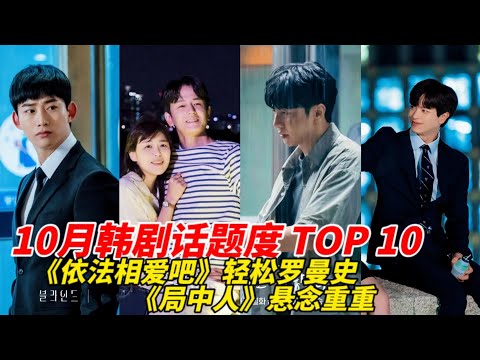 10月韩剧最热话题度TOP10！《Blind》评价高讨论度低，《千元律师》获第三，冠军话题度持升