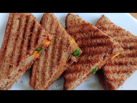 Veg Masala Grilled Sandwich | Easy Sandwich recipe | Lunbox recipe | Veg Sandwich