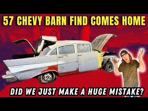 My Birthday Present! Barn Find 57 Chevy Comes Home!