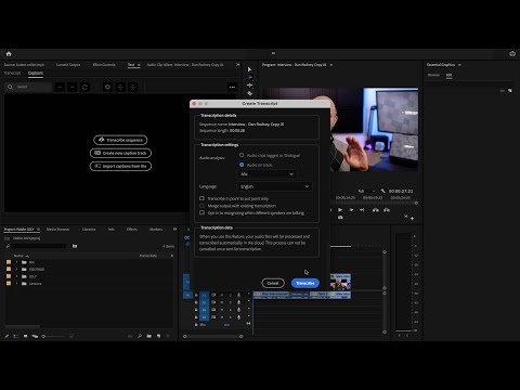 Premiere Pro Tutorial - Transcribing Your Sequence