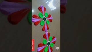 Easy border rangoli #short #rangoli #trending #diwalirangoli #ytshorts #viralrangoli#goviral goviral