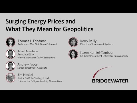 A Discussion with Thomas L. Friedman on Surging Energy Prices and What They Mean for Geopolitics