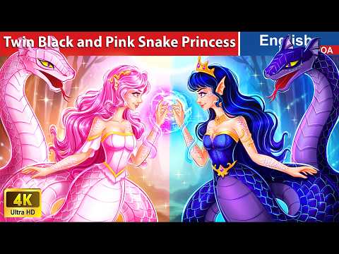 Twin Black and Pink Snake Princess 🐍 Bedtime Stories🌛 Fairy Tales in English @WOAFairyTalesEnglish