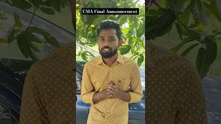 CMA FINAL announcement by CA CMA Manideep sir... #bcca #cma #ca #cmafinalclasses #guntur  #hyderabad