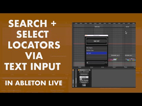 Search and Select Locators via Text in Ableton Live Session View   Max for Live