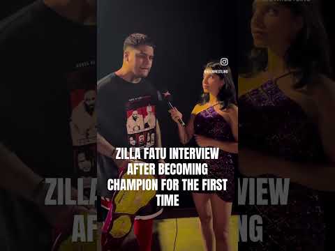 ZILLA FATU INTERVIEW AFTER BECOMING CHAMPION FOR THE FIRST TIME #shorts