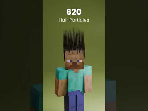 Minecraft Hair Simulation #relaxing #minecraft  #relaxing  #blender