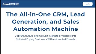 CourseCREEK Hub - The All-in-One CRM, Lead Generation, and Sales Automation Machine