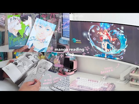 manga reading vlog | manga haul, ateez concert,  & nilou banner