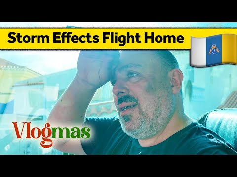 174. UK Storm Hits Flight Home 🎄 Vlogmas - Canary Islands to Bristol