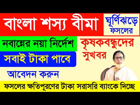 কৃষকবন্ধুদের সুখবর! ঘূর্ণিঝড়ে ফসলের ক্ষতিপূরণ দিচ্ছে আবেদন করুন | Bangla Sasya Bima | Krishakbandhu