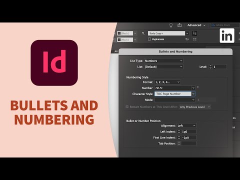 InDesign Tutorial - Automatic bullets and numbering