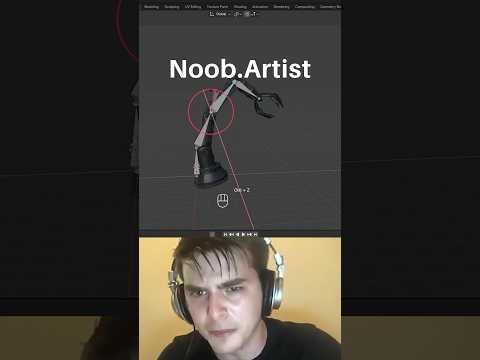 Noob vs Pro artist: IK Rigging in blender #blendertutorial #blender #blendercommunity #blender3d