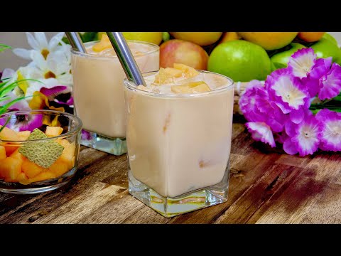 Super Easy, CREAMY and REFRESHING AGUA FRESCA DE MELON | Cantaloupe Agua Fresca | Cookingwithlil