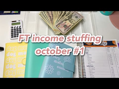 cash envelope & sinking funds stuffing | october #1 | full time income budget | BUDGETWITHAMANDA