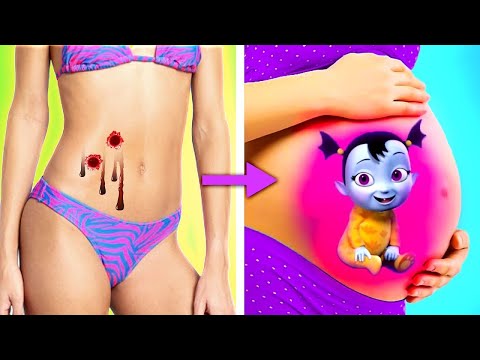 Pregnant Vampire Makeover! Crazy Pregnancy Hacks & Gadgets from Tik Tok by Zoom GO!