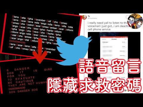 推特用戶收到奇怪語音留言 網友發現內容竟隱藏求救密碼