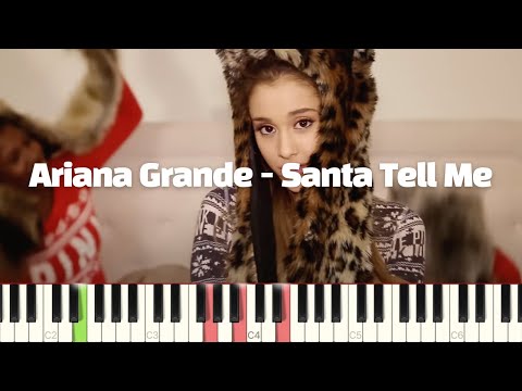 Ariana Grande - Santa Tell Me 피아노 반주 튜토리얼 | piano tutorial | 코드 카피 | 밴드 악보 | 코드반주법 | 산타텔미 피아노 커버