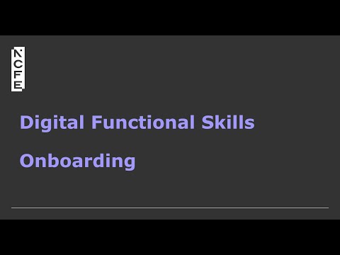 Onboarding: Digital Functional Skills