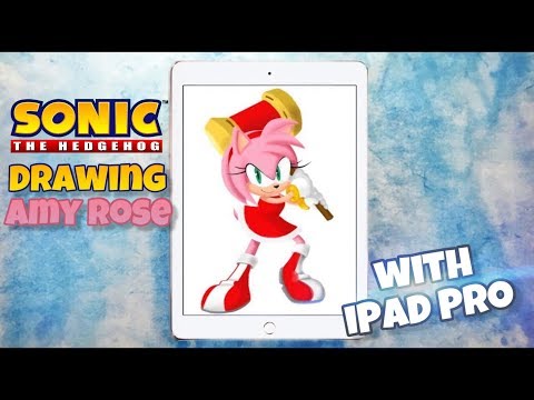 Drawing Amy Rose with iPad Pro and Procreate